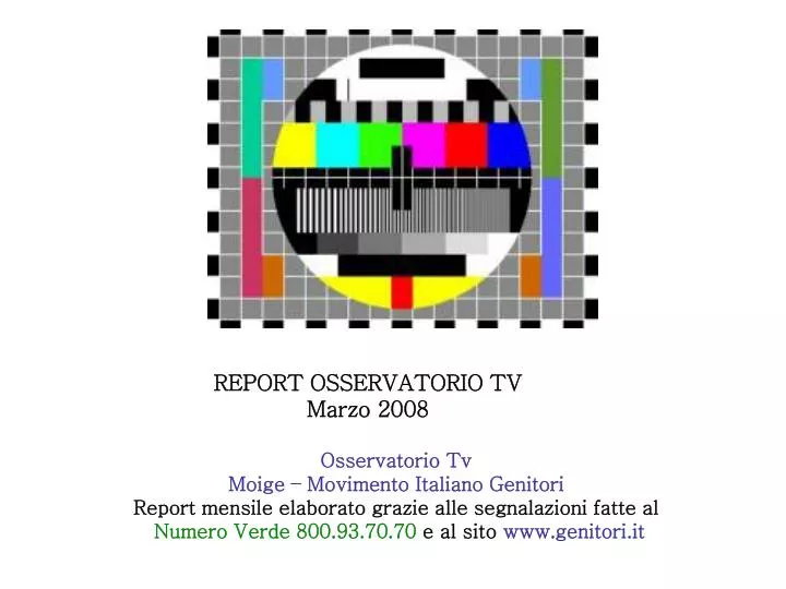 report osservatorio tv marzo 2008