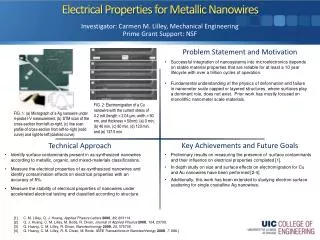 Electrical Properties for Metallic Nanowires