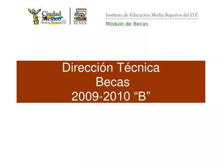 direcci n t cnica becas 2009 2010 b