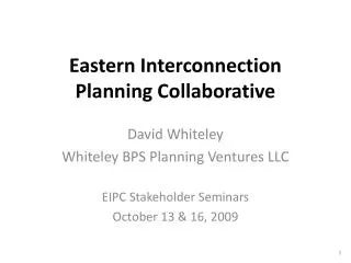 Eastern Interconnection Planning Collaborative