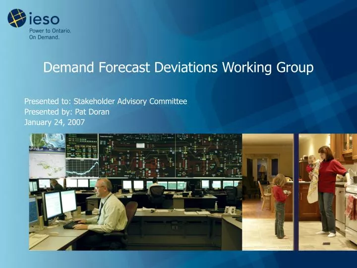 demand forecast deviations working group