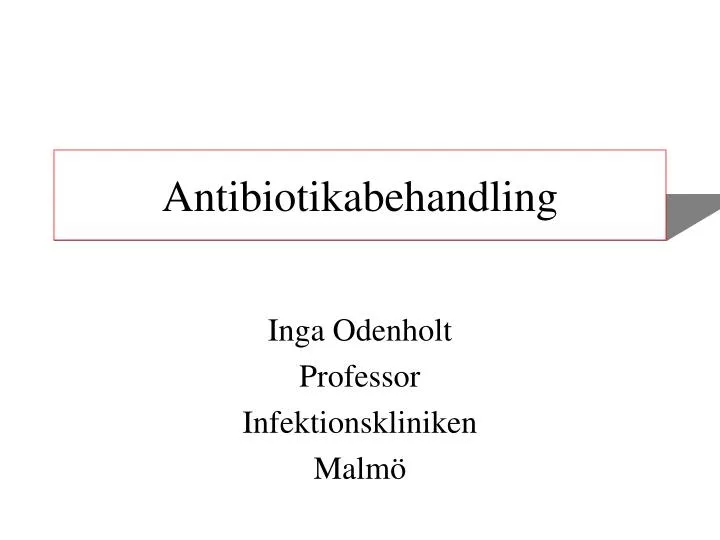 antibiotikabehandling