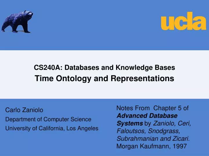 cs240a databases and knowledge bases time ontology and representations