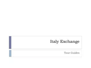 Italy Exchange