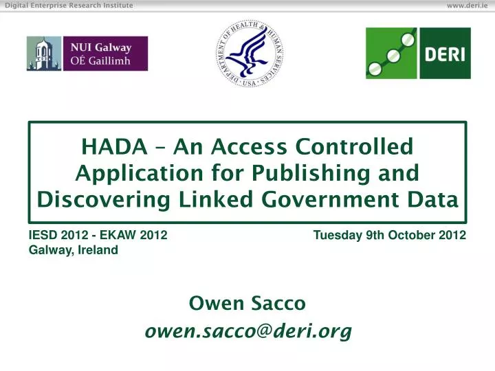 hada an access controlled application for publishing and discovering linked government data