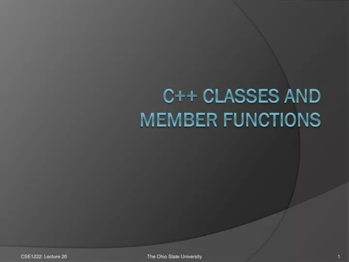 c classes and member functions