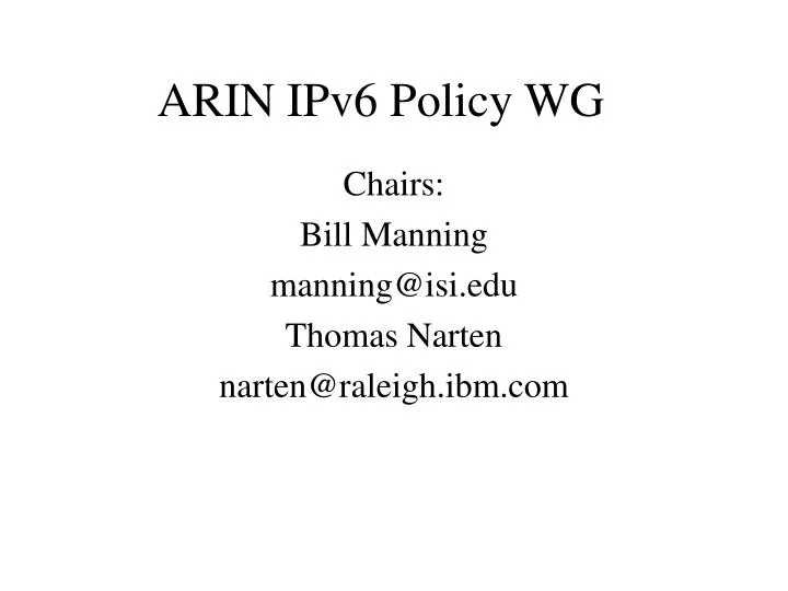 arin ipv6 policy wg
