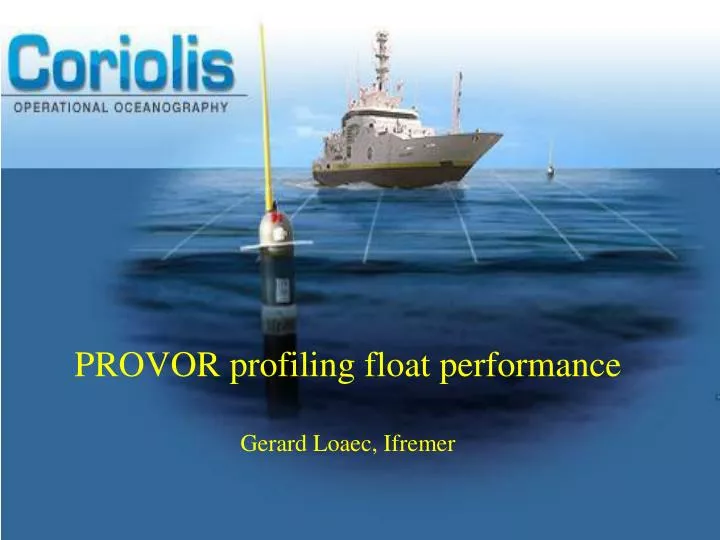 provor profiling float performance gerard loaec ifremer