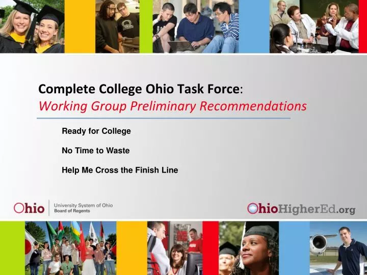complete college ohio task force working group preliminary recommendations