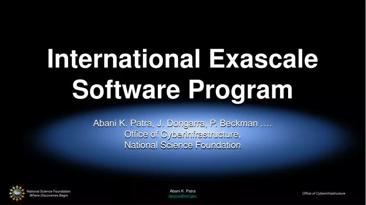 international exascale software program