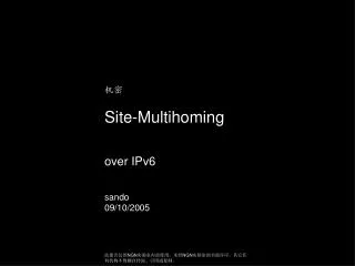 Site-Multihoming