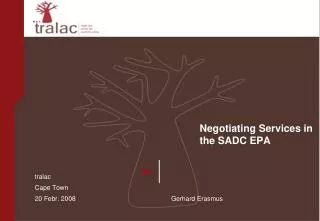 Negotiating Services in the SADC EPA
