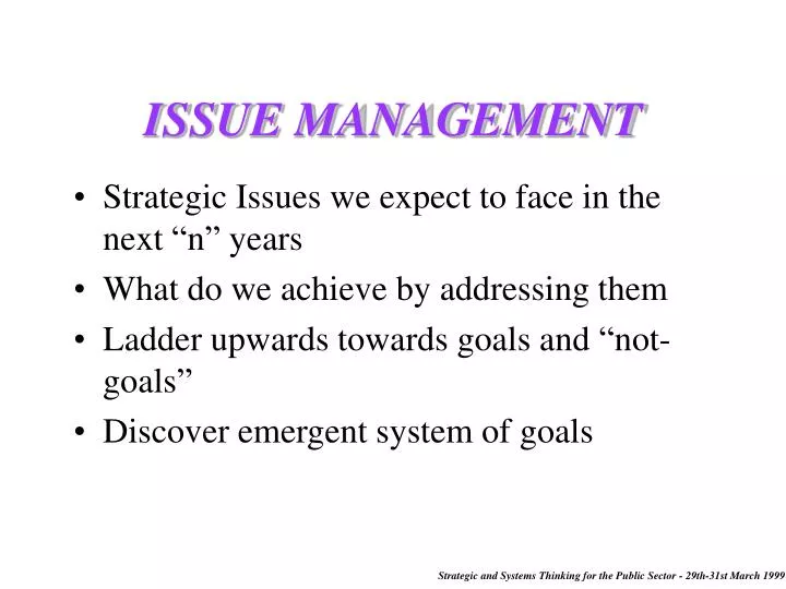 issue management