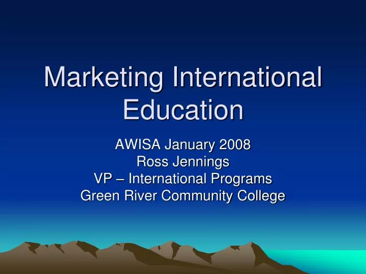 marketing international education