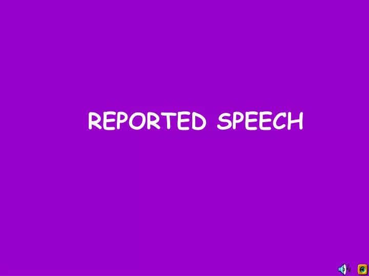 reported speech