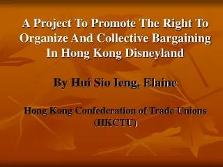 Socio-economic Context in Hong Kong