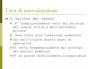 i test di autovalutazione