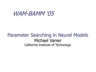 WAM-BAMM '05