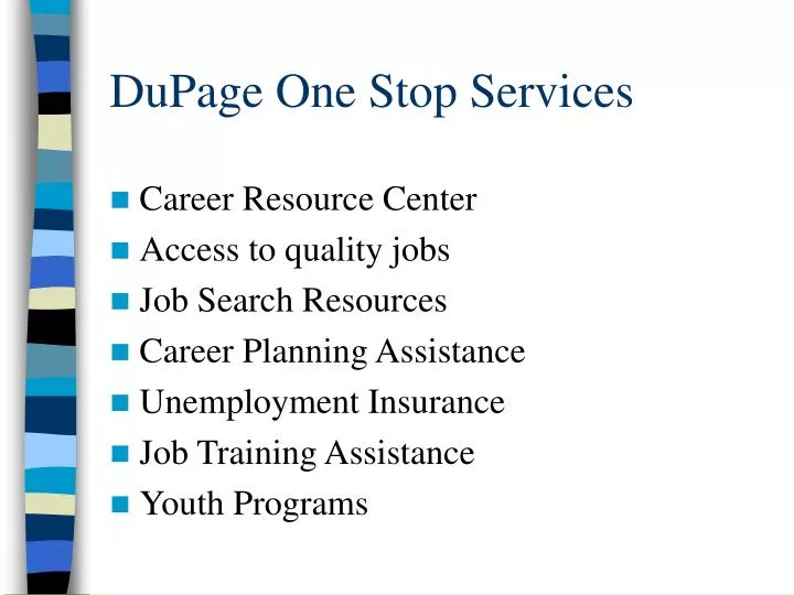 dupage one stop services