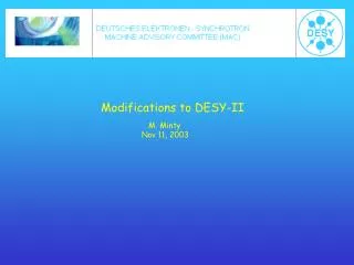Modifications to DESY-II