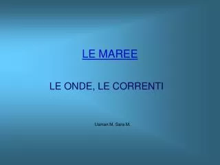 le maree
