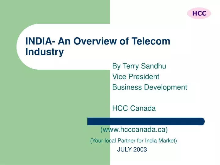 india an overview of telecom industry