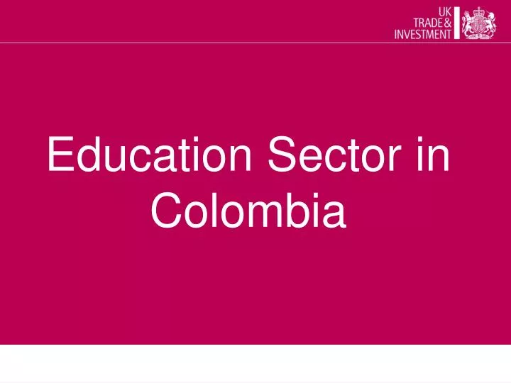 education sector in colombia