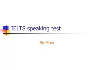 IELTS speaking test