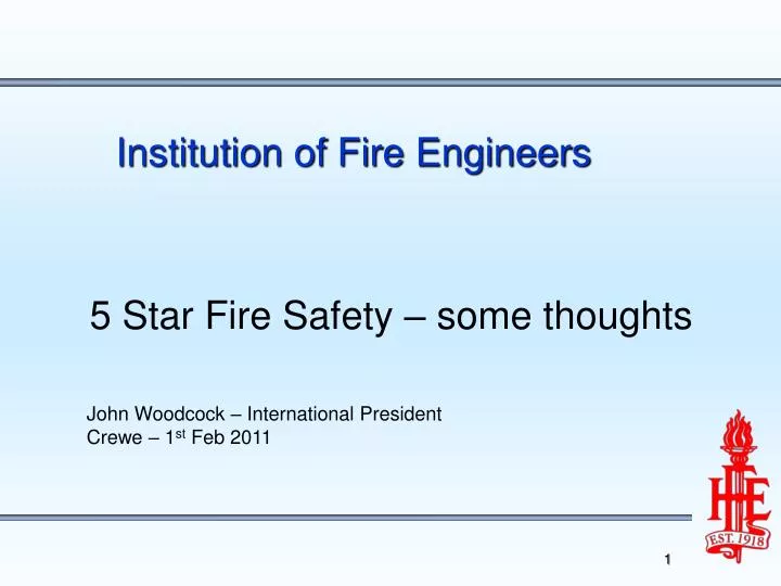 institution of fire engineers