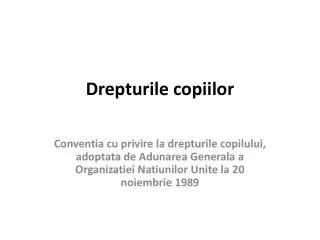 drepturile copiilor