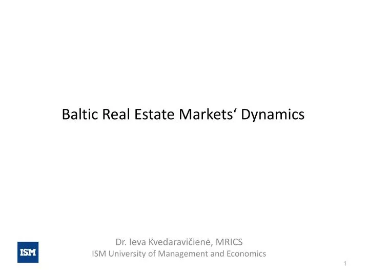 baltic real estate markets dynamics