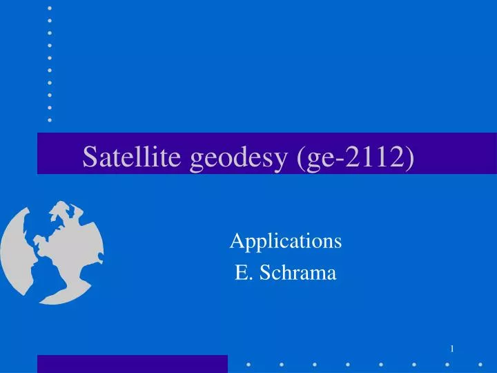 satellite geodesy ge 2112