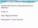 Tabla d e contenido - slide 1