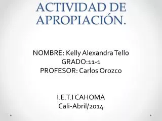 actividad de apropiaci n