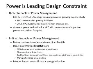 Power is Leading Design Constraint