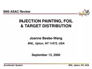 INJECTION PAINTING, FOIL &amp; TARGET DISTRIBUTION