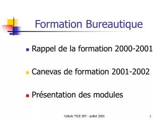 formation bureautique