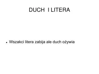 duch i litera