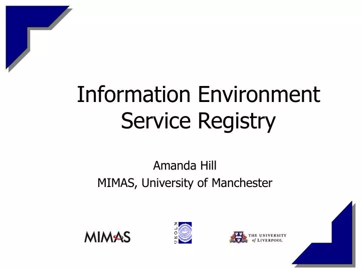 information environment service registry
