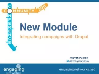 New Module Integrating campaigns with Drupal