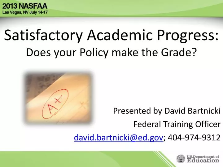 satisfactory academic progress does your policy make the grade