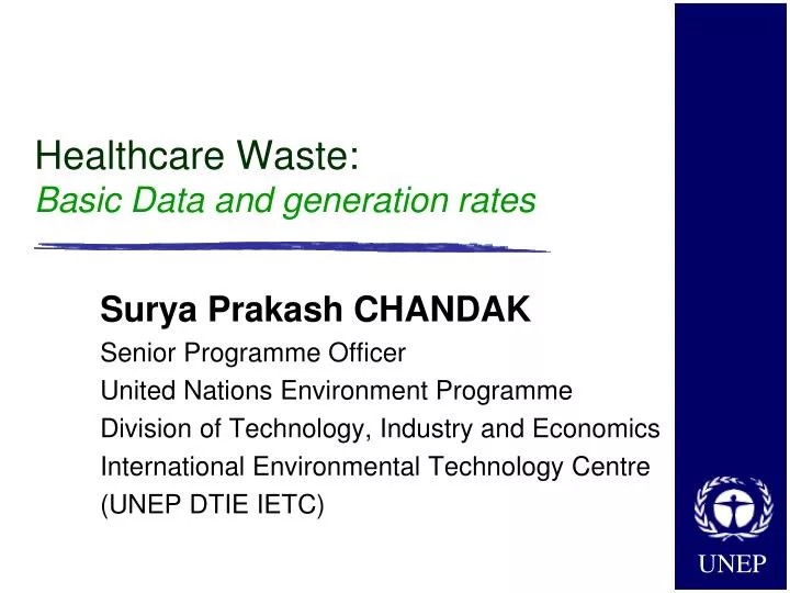 healthcare waste basic data and generation rates