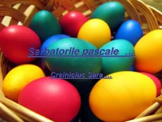 sarbatorile pascale