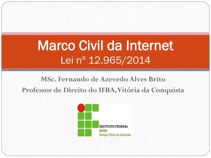 marco civil da internet lei n 12 965 2014