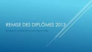 remise des dipl mes 2013