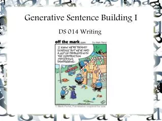 Generative Sentence Building I