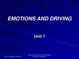 EMOTIONS AND DRIVING