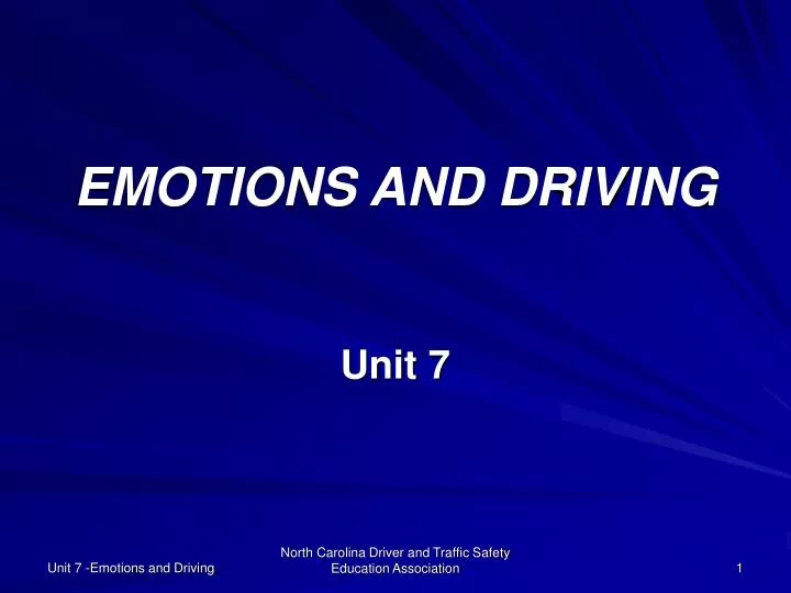 emotions and driving