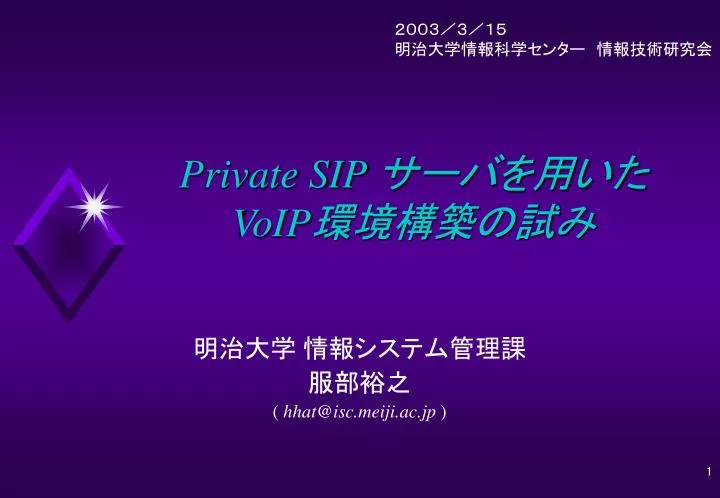 private sip voip