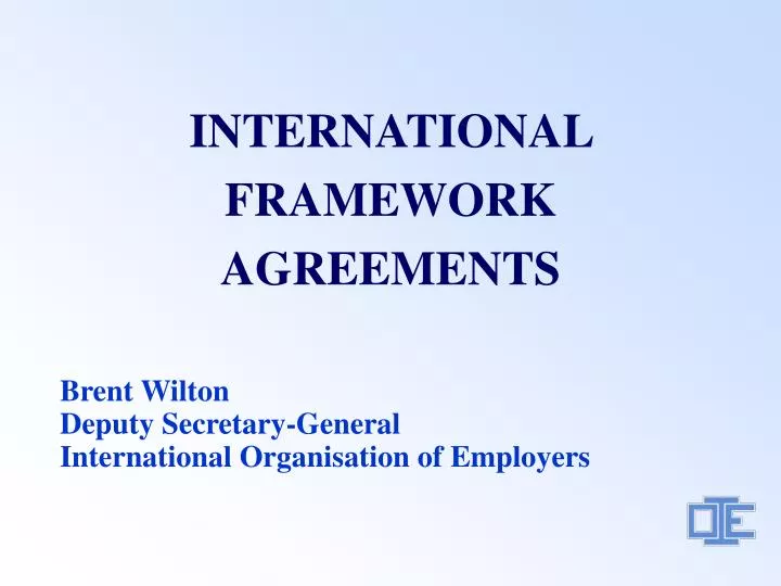 international framework agreements